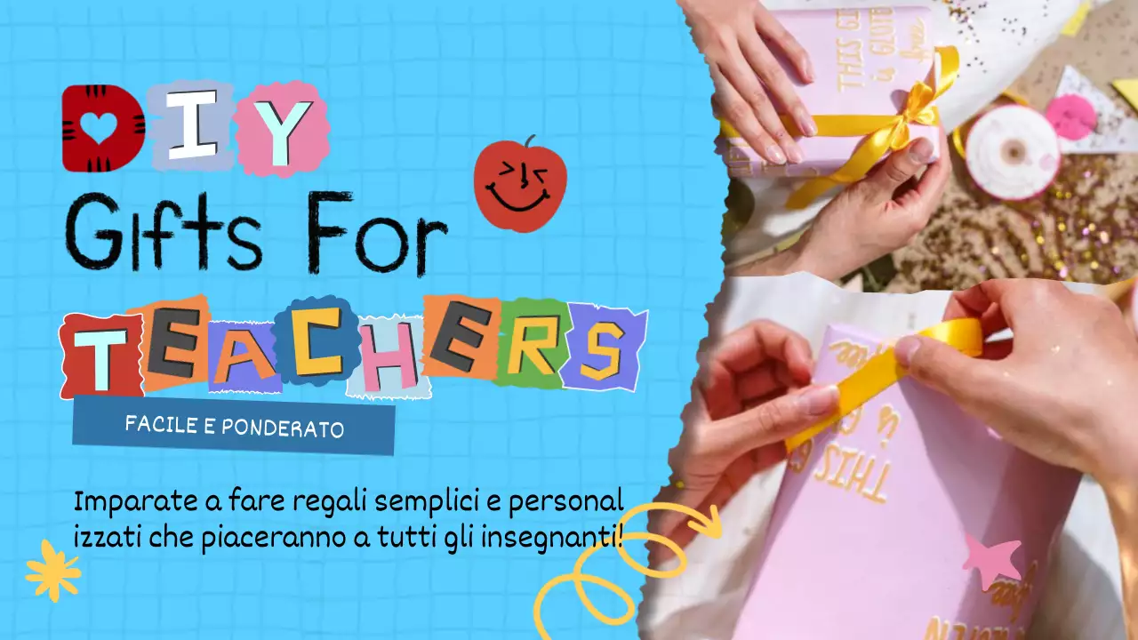 Guida ai regali fai-da-te di tendenza in blu e rosa per gli insegnanti