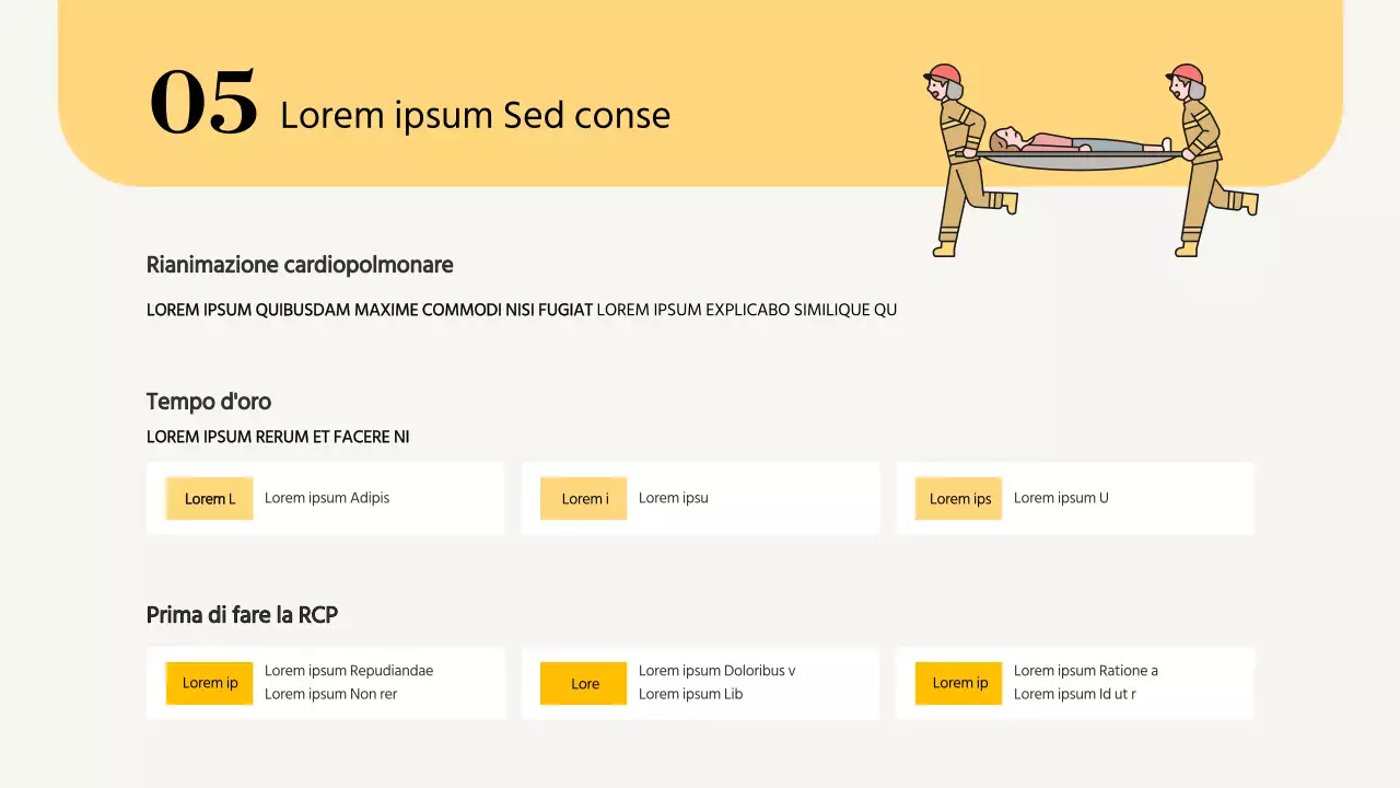 Materiale di formazione sulla sicurezza antincendio semplice e giallo