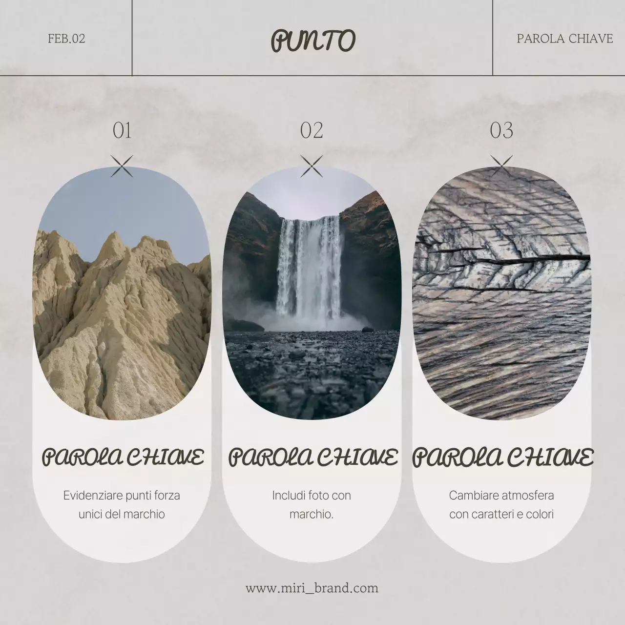 Beige e marrone per un moderno branding emozionale