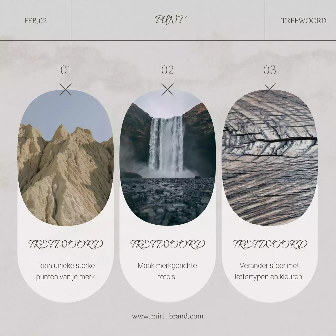 Beige en bruin voor moderne emotionele branding