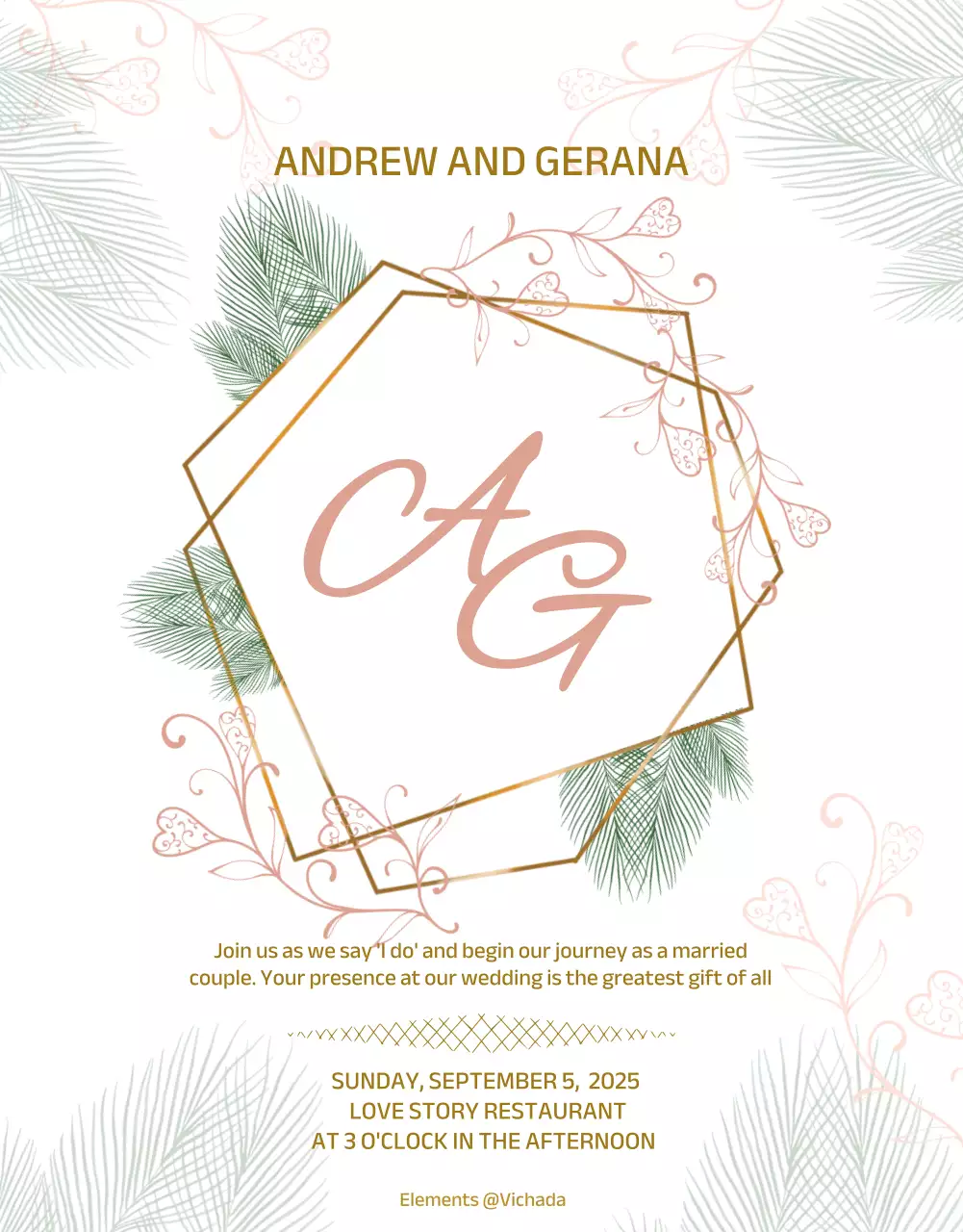 플로라 웨딩 카드