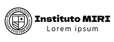 Logotipo del instituto en forma de círculo símbolo de educación