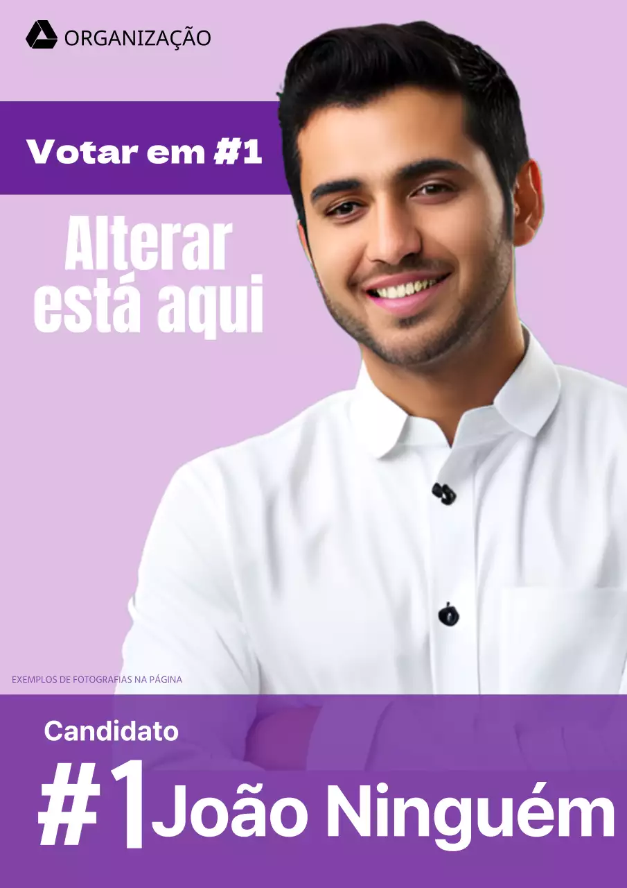 Uma simples campanha eleitoral roxa para as eleições gerais