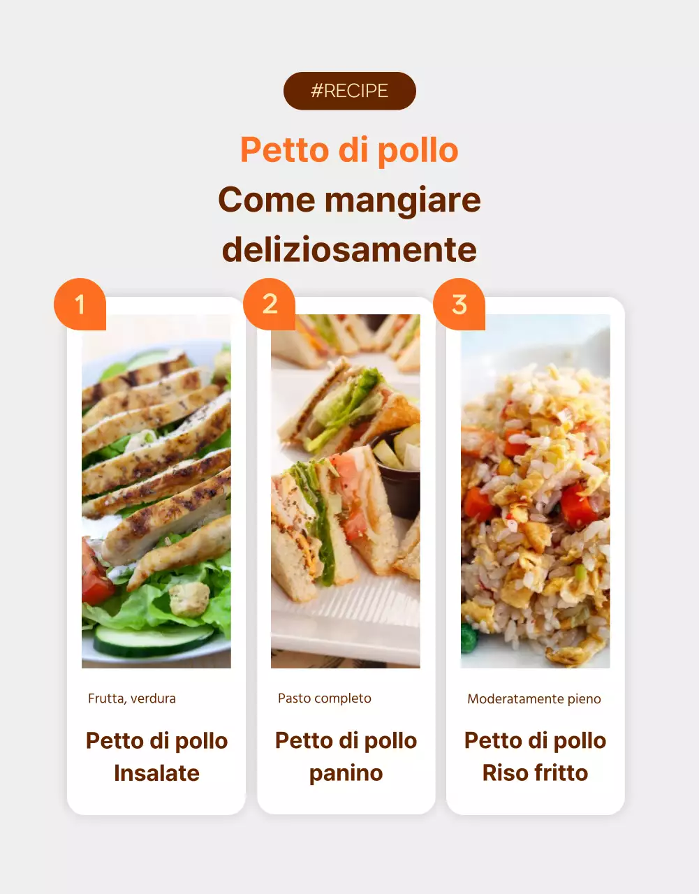 Promuovere la dieta semplice Petti di pollo all'arancia e al marrone