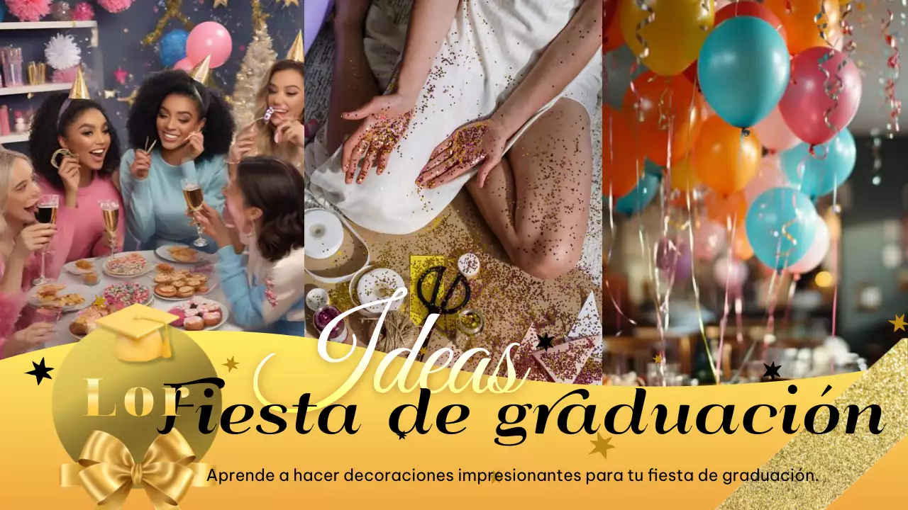 Ideas DIY para una lujosa fiesta de graduación en amarillo y dorado explicadas