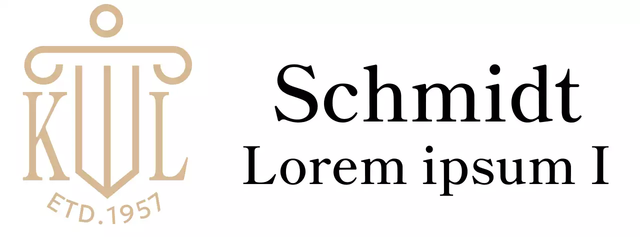 Eine Anwaltskanzlei mit edler Ausstrahlung und einem goldfarbenen Logo