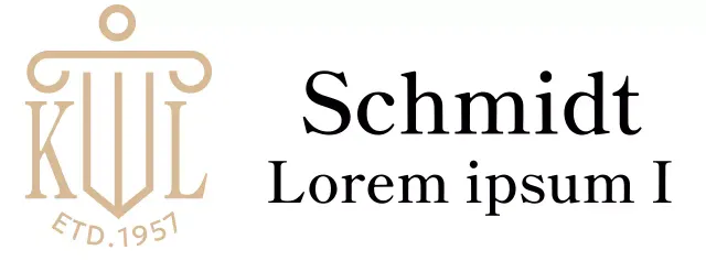 Eine Anwaltskanzlei mit edler Ausstrahlung und einem goldfarbenen Logo