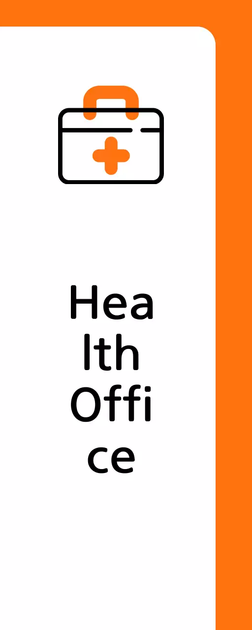 Kit de primeiros socorros laranja Guia da sala de saúde