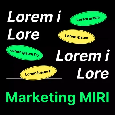 Un annuncio kitsch di un'agenzia pubblicitaria in giallo e chartreuse.