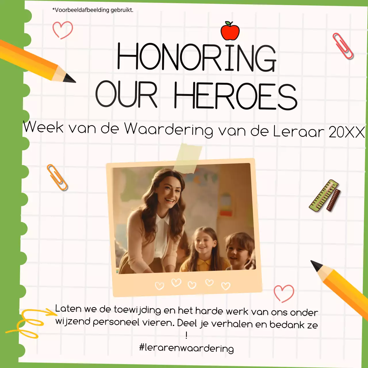 Groen en Geel Trendy Docentendag Publiciteit