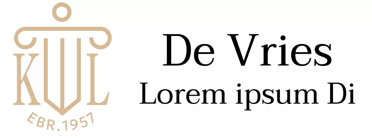 Een advocatenkantoor met klasse met een goud geïllustreerd logo