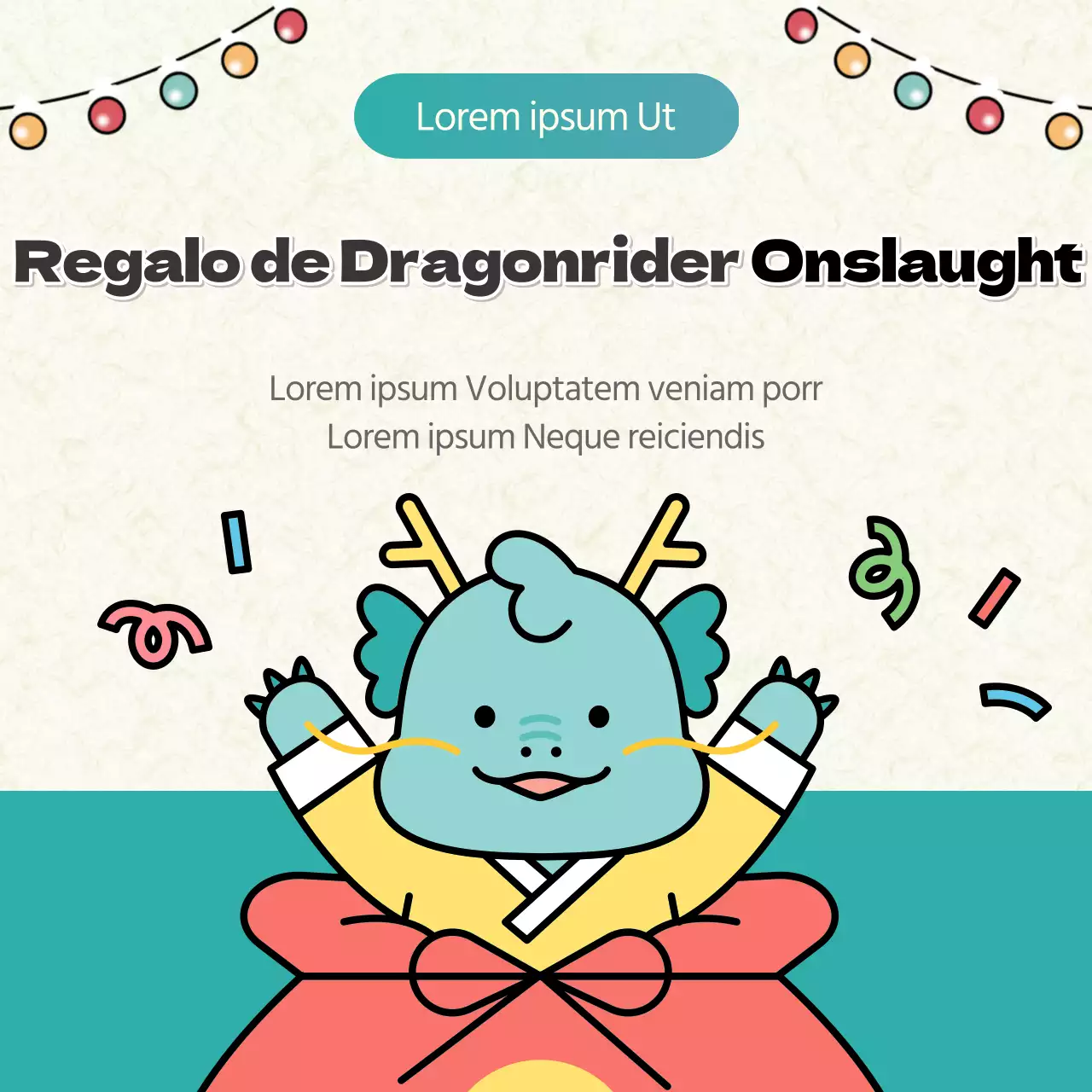 Bonito folleto verde y rojo para regalos del Año Nuevo chino