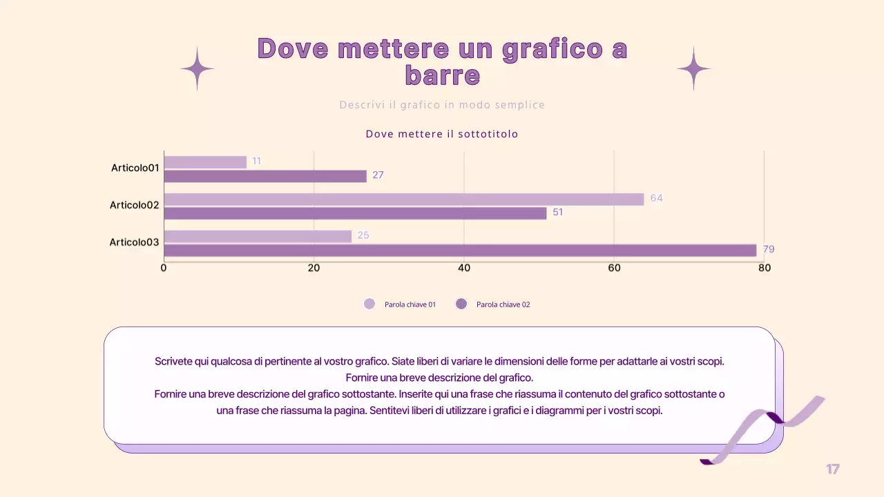 Una semplice presentazione PM in giallo e viola