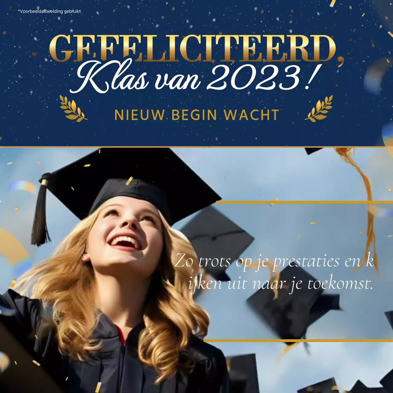 Blue and Golden Classic Afstudeerceremonie Publiciteit