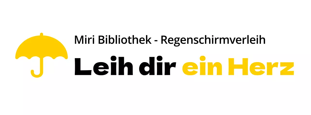 Farbgestaltung für Vermietungsdienstleistungen mit einem Regenschirm-Symbol