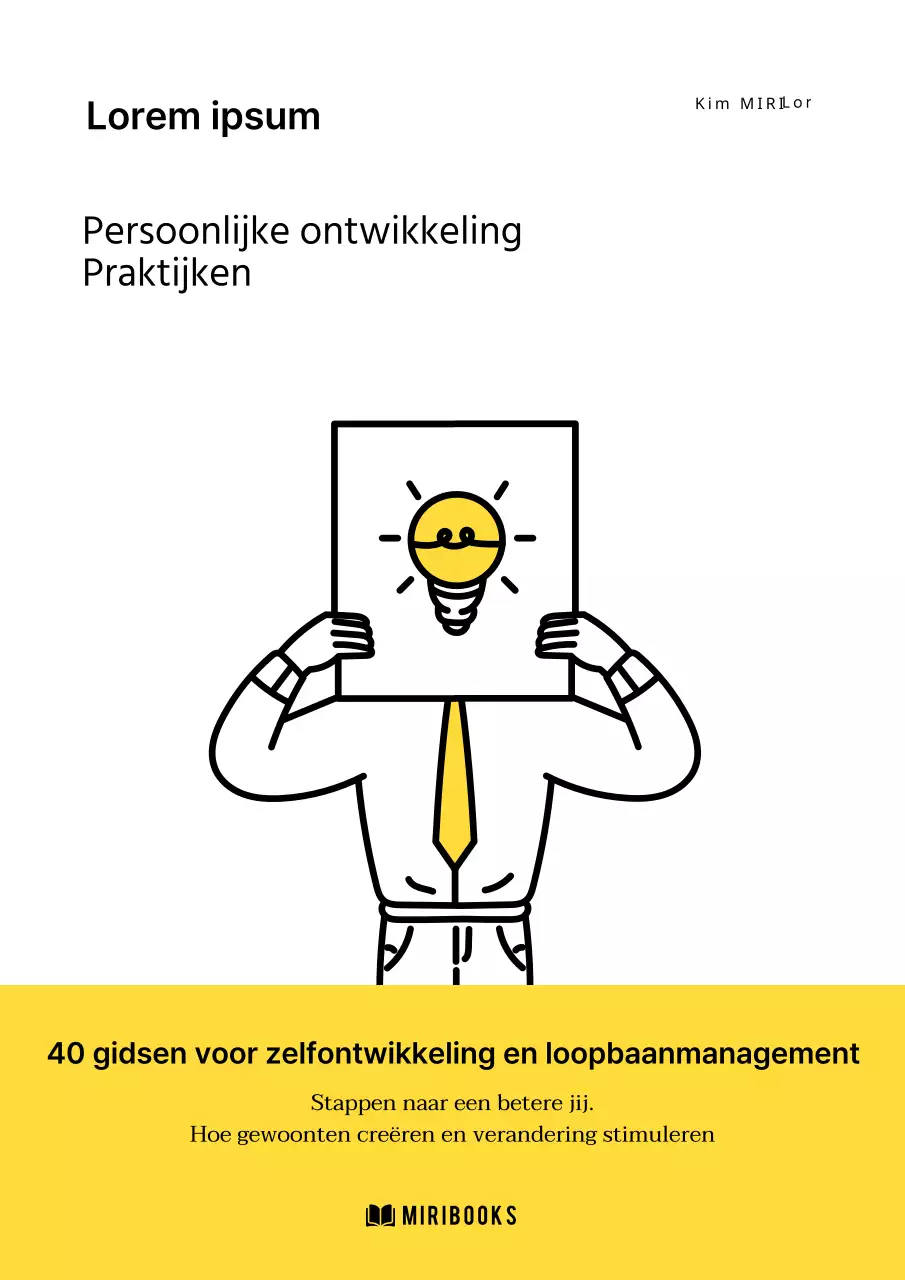 Eenvoudige gele zelfhulpboekomslag