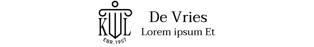 Advocatenkantoor met een geïllustreerd logo en een stijlvolle uitstraling
