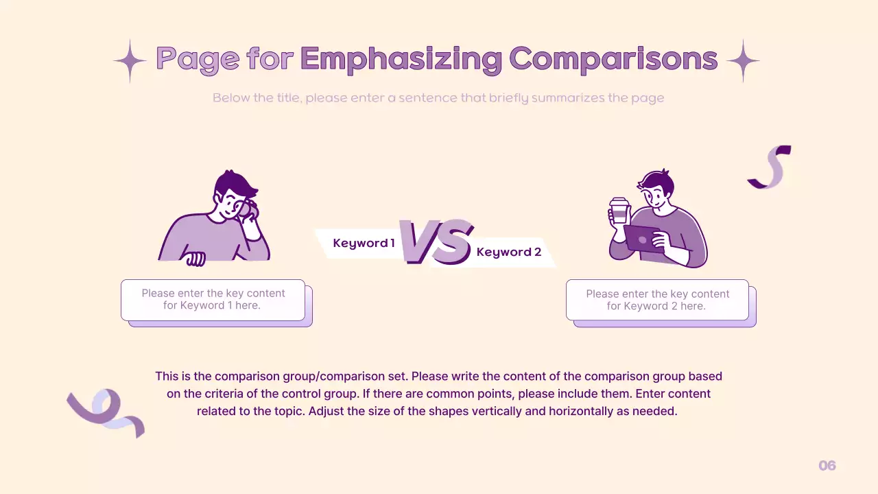 A simple PM presentation in yellow and purple