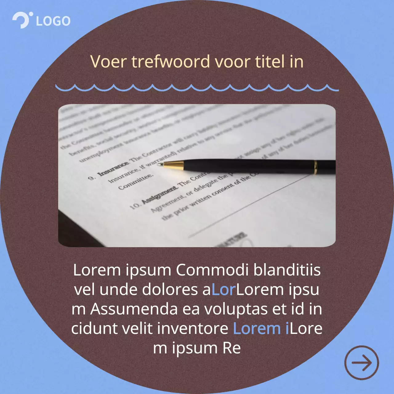 Licht blauwe en bruine minimalistische freehand achtergrond beschrijving