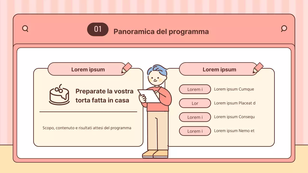 Posta di raccolta delle attività in classe del Centro rosa e giallo