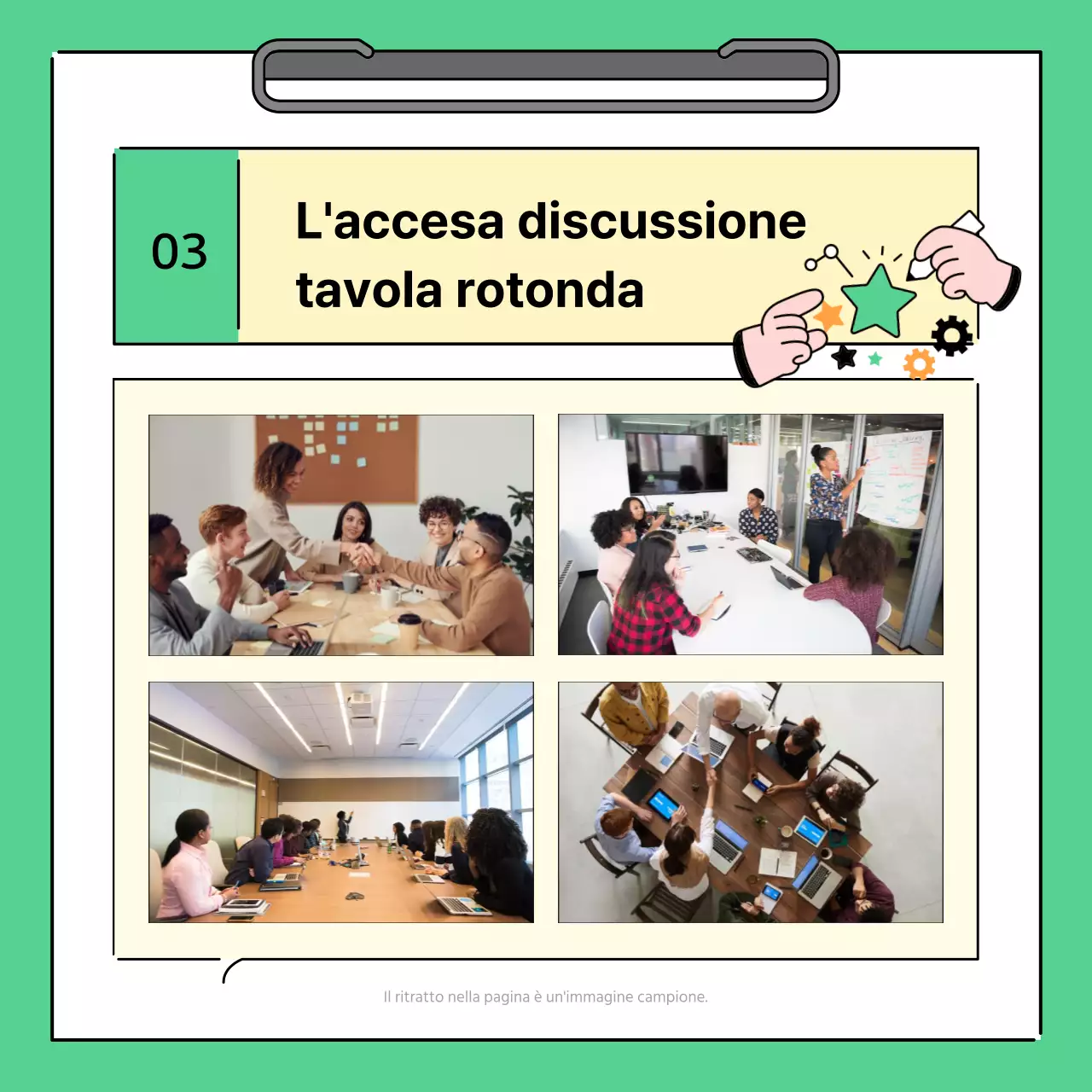 Un semplice rapporto sui risultati della riunione regionale in verde e giallo