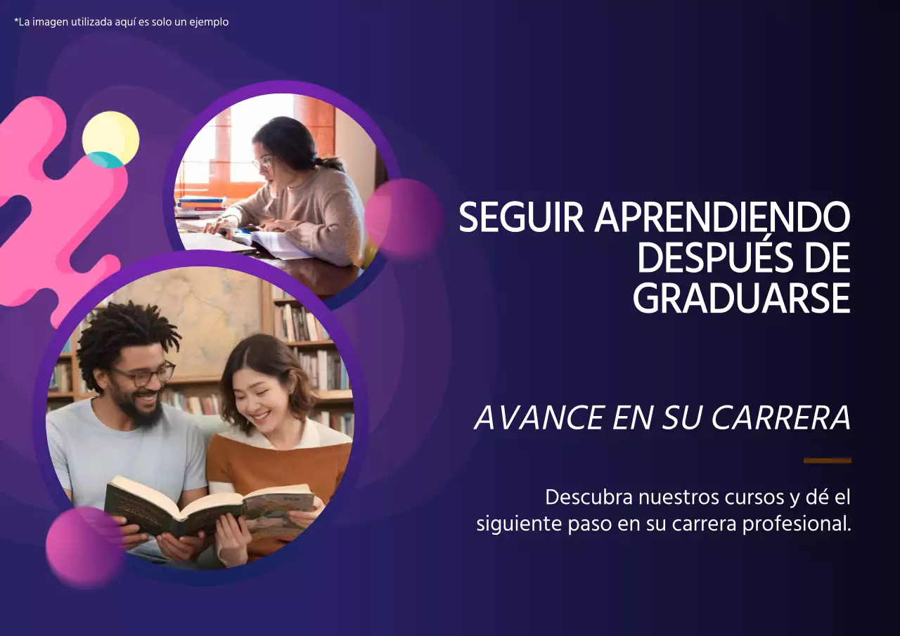 Geometría morada y naranja Formación profesional