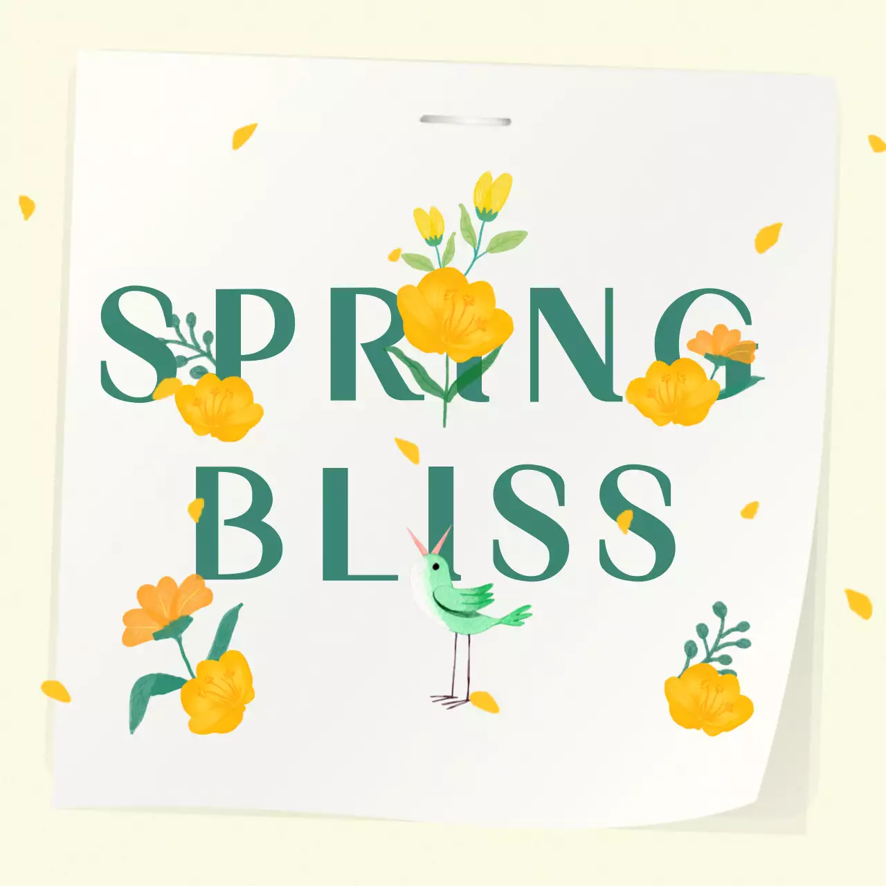 Yellow Floral Spring Invitation Instagram Post