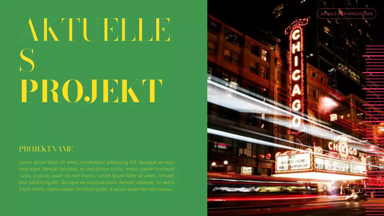 Green and Pink Modern Business Profile Report