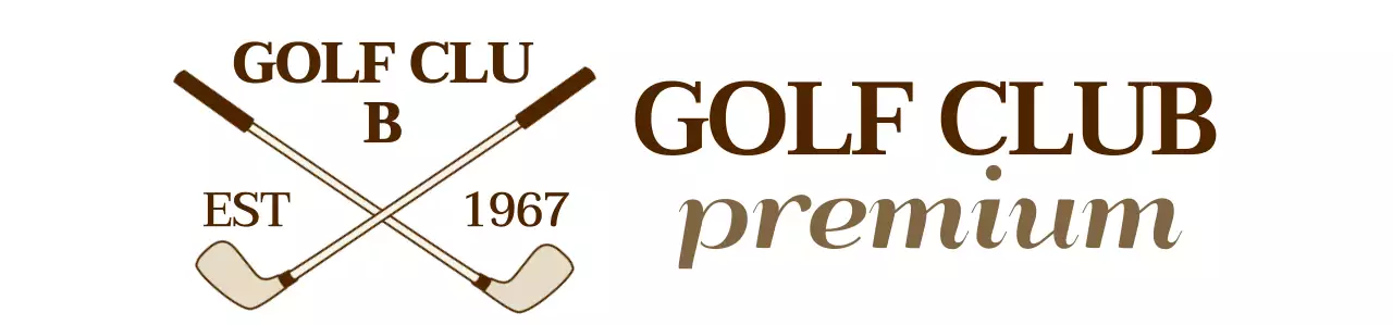 Golf clubs with a brown color logo for a classy feel