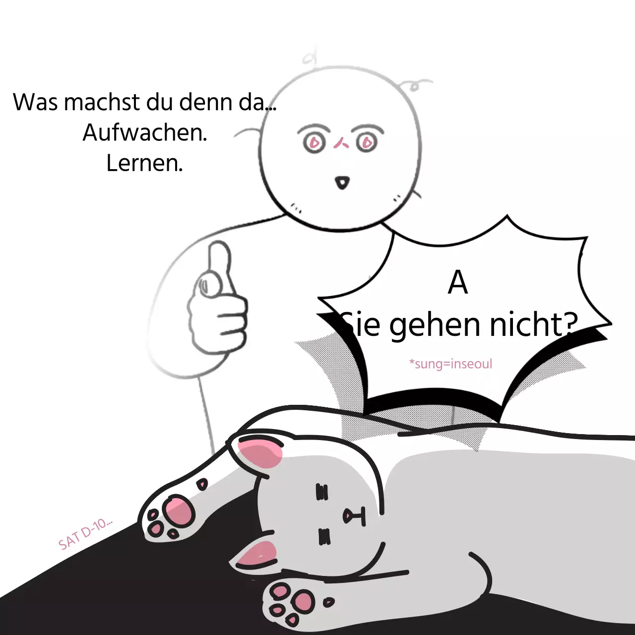 Weißer und rosafarbener Flaschengag SATs Jubel in einem Flaschengag in Weiß und Rosa.