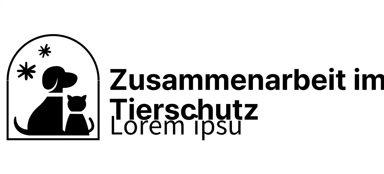 Die Humane Society mit einem niedlich illustrierten Logo von Hund und Katze