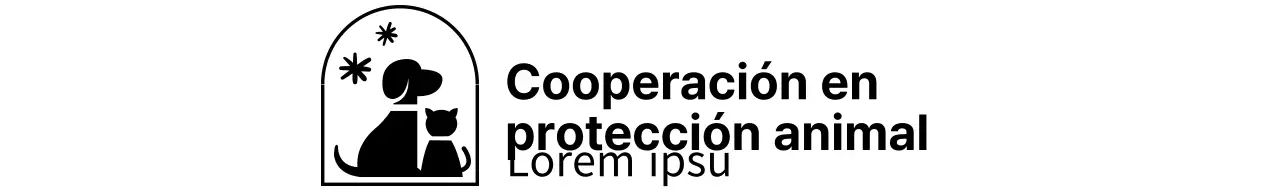 La Humane Society con un simpático logotipo ilustrado de un perro y un gato