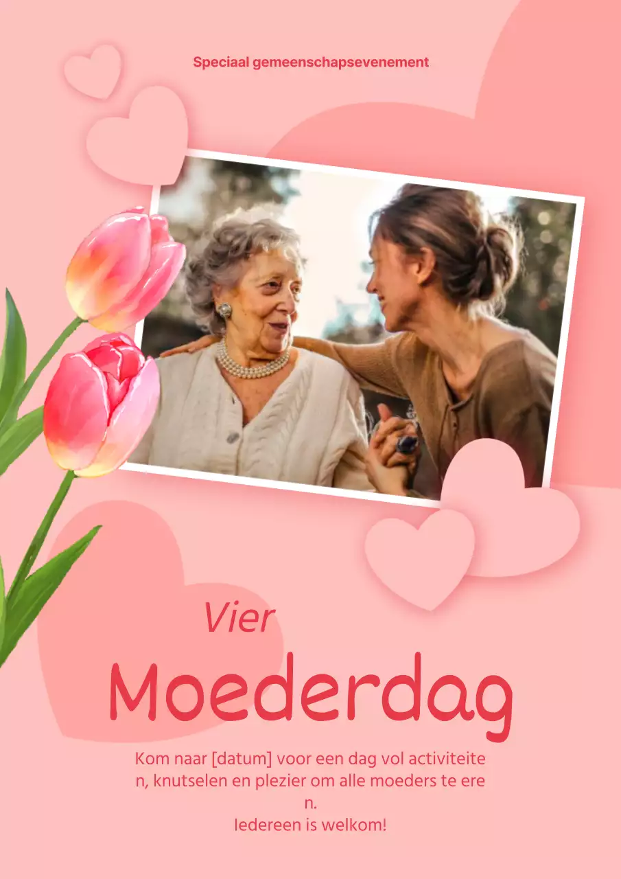 Promoot een eenvoudig Moederdag-evenement in roze
