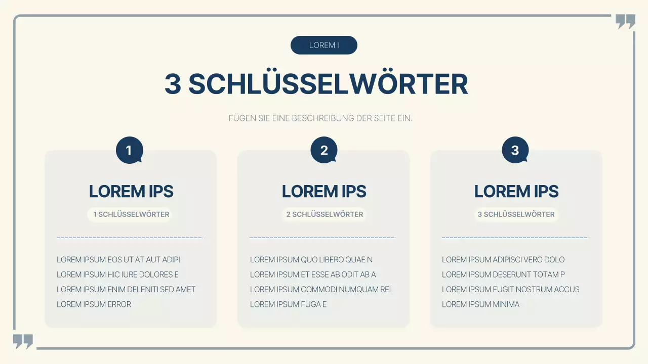 Einfacher Präsentationsbericht in Hellblau und Marineblau