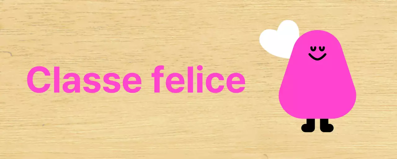 Personaggio rosa illustrato Guida di classe per la scuola materna