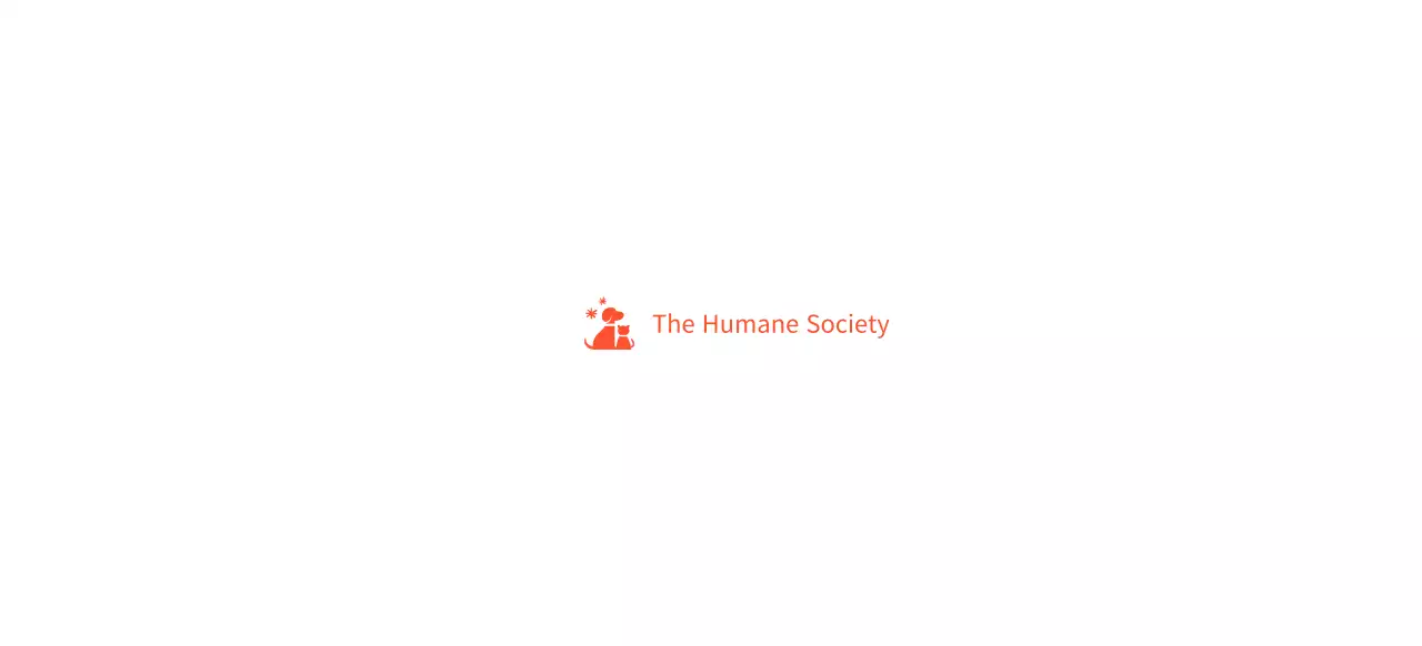 Animal protection association with a cute illustrated logo of a dog and a cat in red.