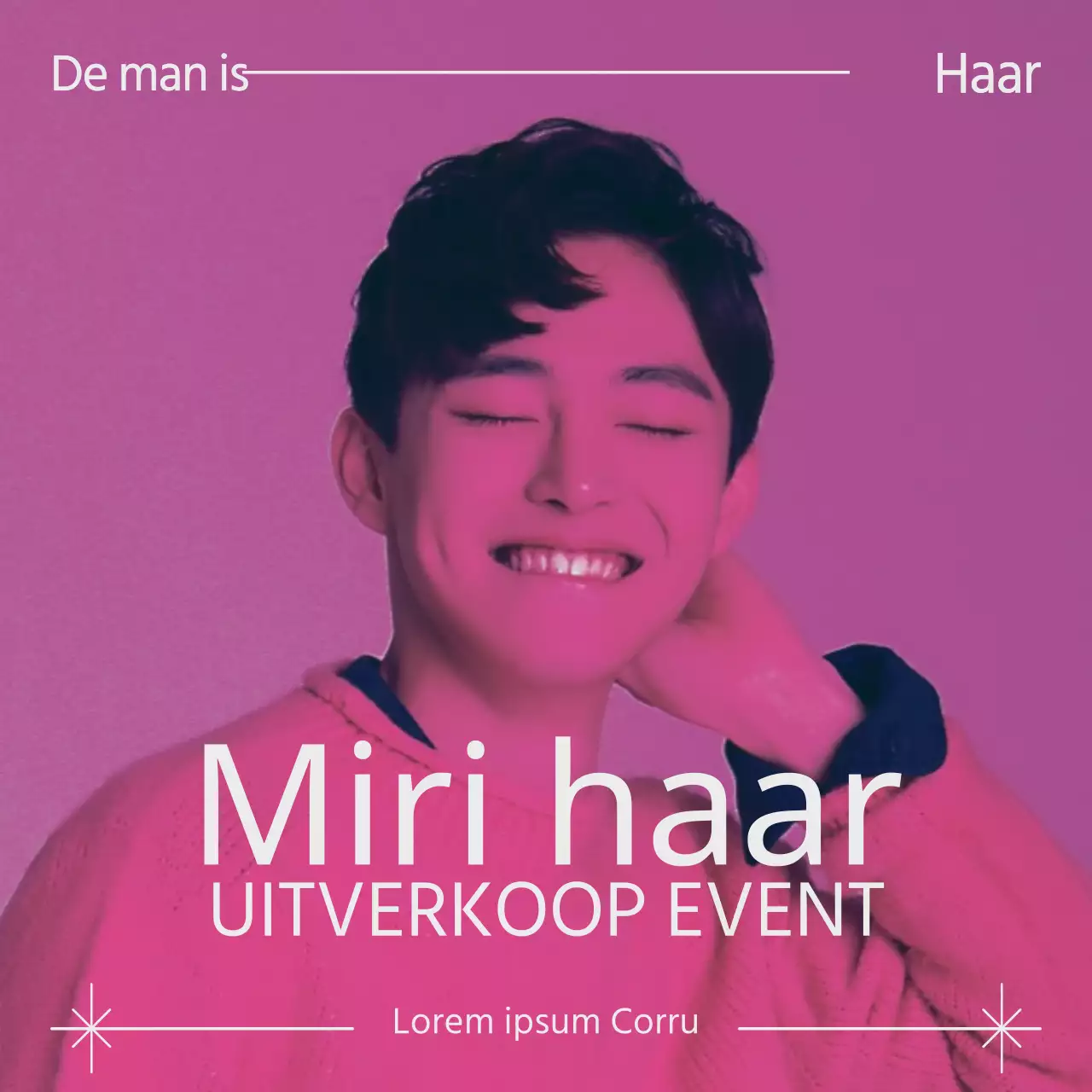 Promoot een moderne salonkorting in roze en wit