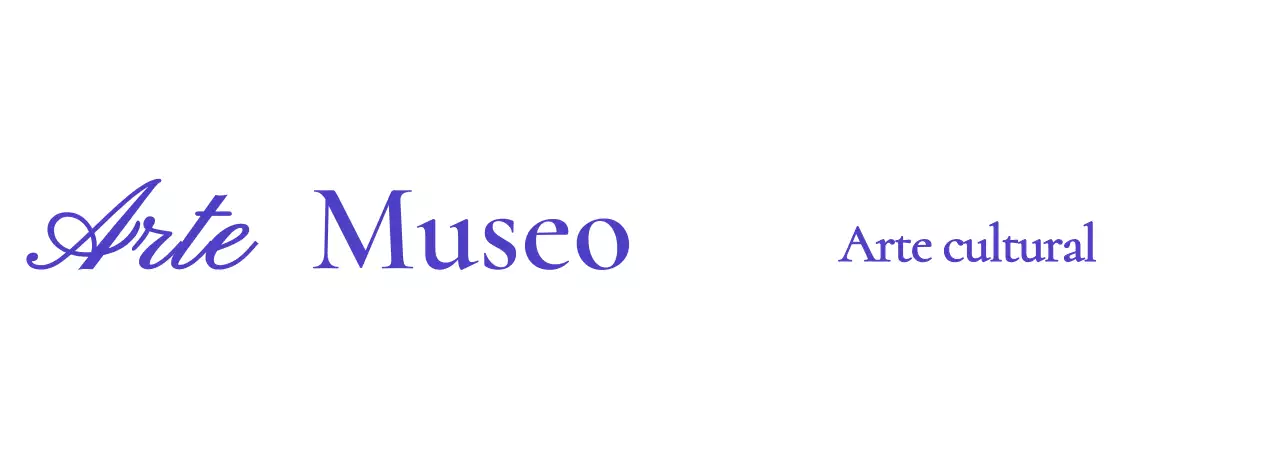 Logotipo de museo con un concepto cursivo elegante