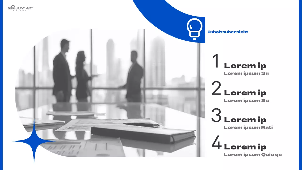 Moderne Geschäftsberichte in Blau