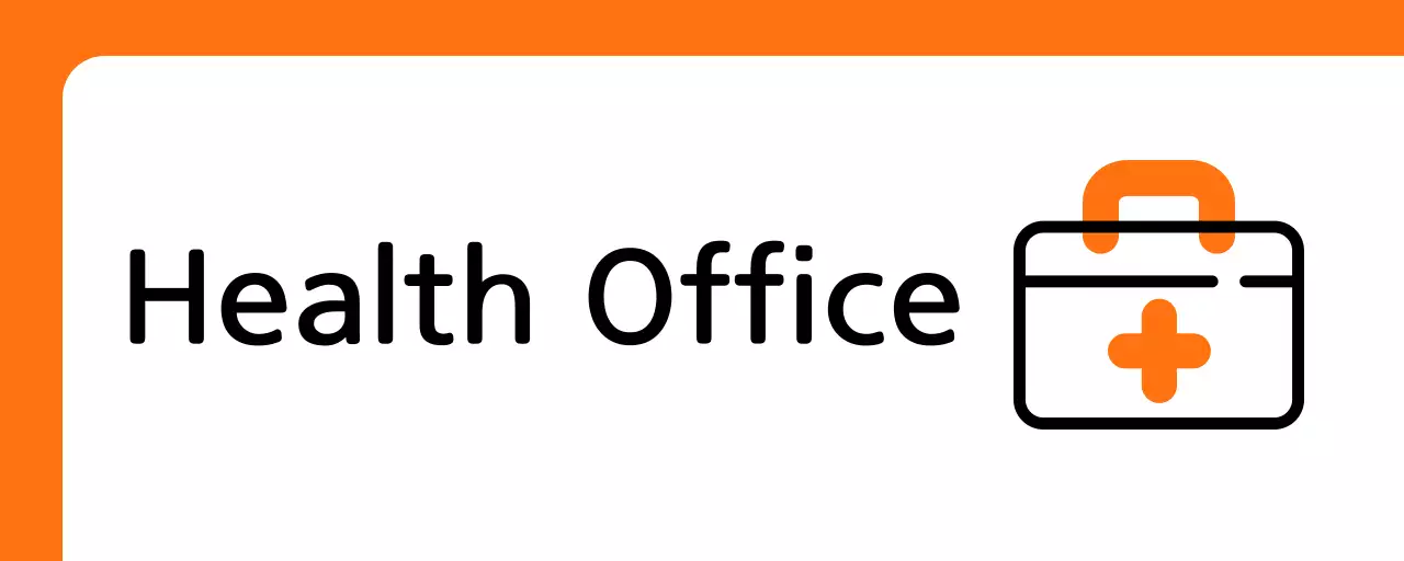 Informasi Pusat Kesehatan Kit Pertolongan Pertama pada Kecelakaan (P3K) berwarna oranye