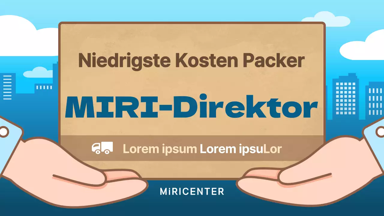 Niedliche blaue und braune Verpackung Firmenwerbung