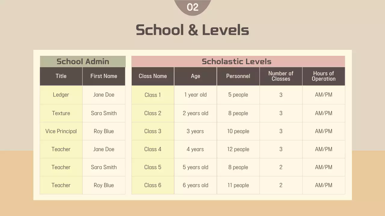 베이지색 심플 유치원 오리엔테이션 프레젠테이션