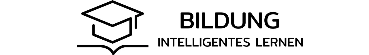 Intelligentes Lernen mit Bachelor-Mütze und Buchillustrationslogo