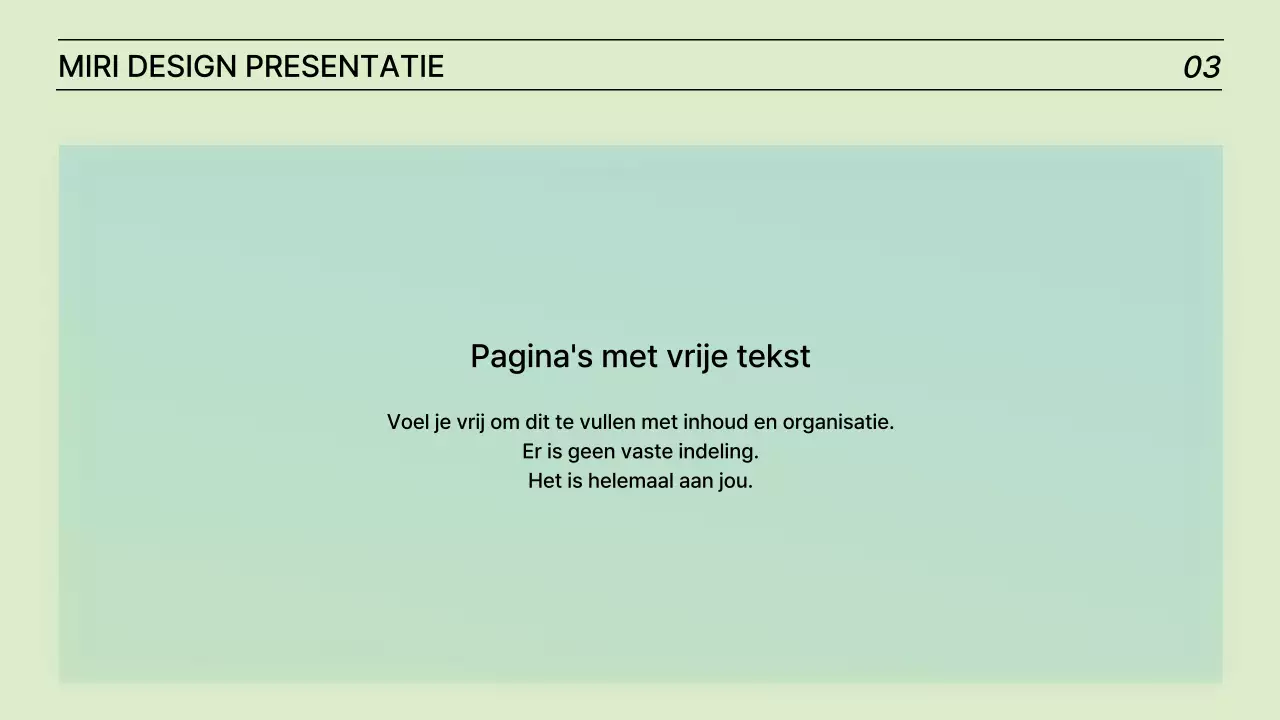 Een eenvoudig, limoengroen presentatierapport