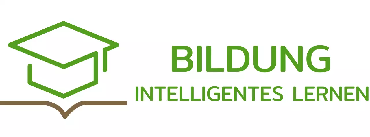 Intelligentes Lernen mit grüner Bachelor-Mütze und Buchillustrationslogo