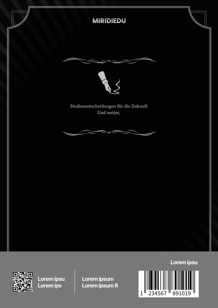 Standardrückseite in Schwarz und Grau