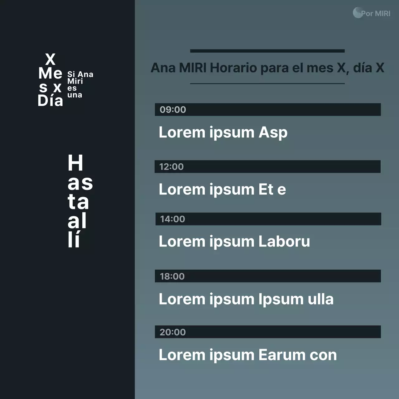 Un sencillo anuncio de campaña electoral en blanco y azul marino