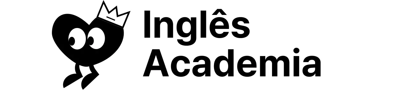 Um conceito giro de academia de língua inglesa com personagens de coração