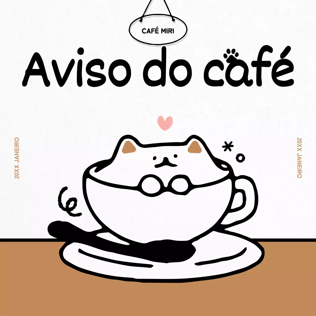 Anúncios de cafés castanhos e acolhedores