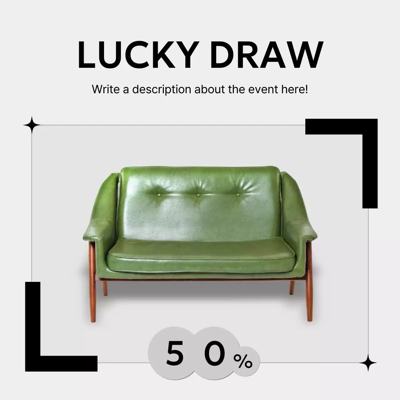 Black and white minimalist interior brand post